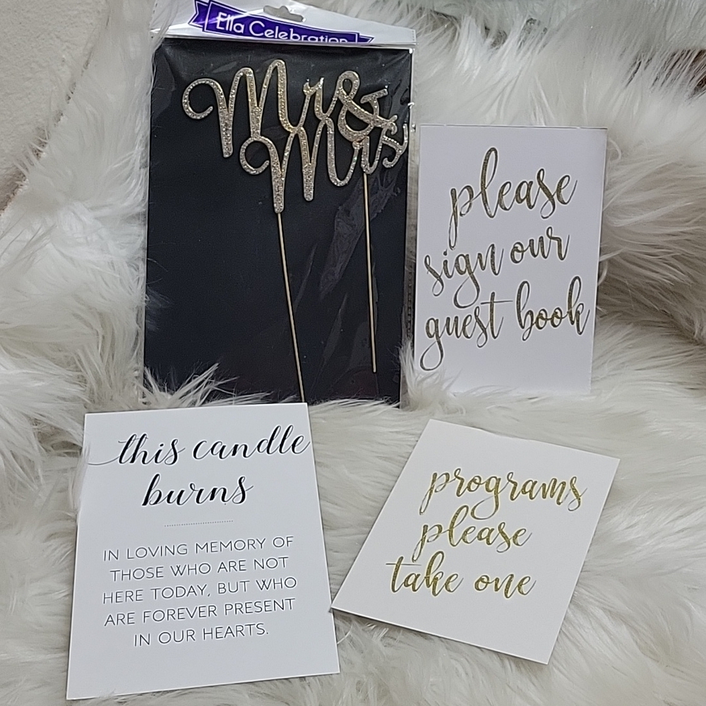 Cake Topper Wedding Signs
